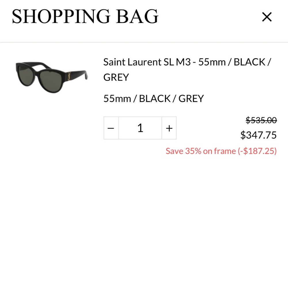 Saint Laurent Glossy Black Sunglasses – With Original Case - Picture 14 of 14